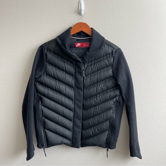Nike Women's Tech Aeroloft Bomber Down Jacket in Black Small - Picture 2 of 11